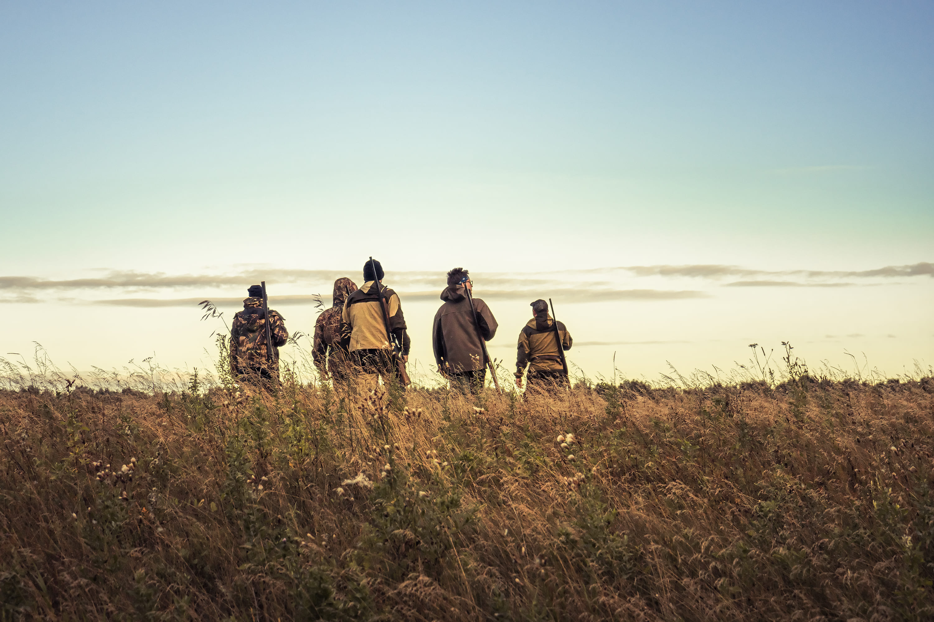 group of hunters 