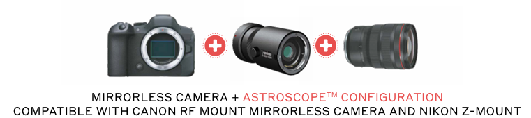 Diagram showing how to mount the astroscope on a housing