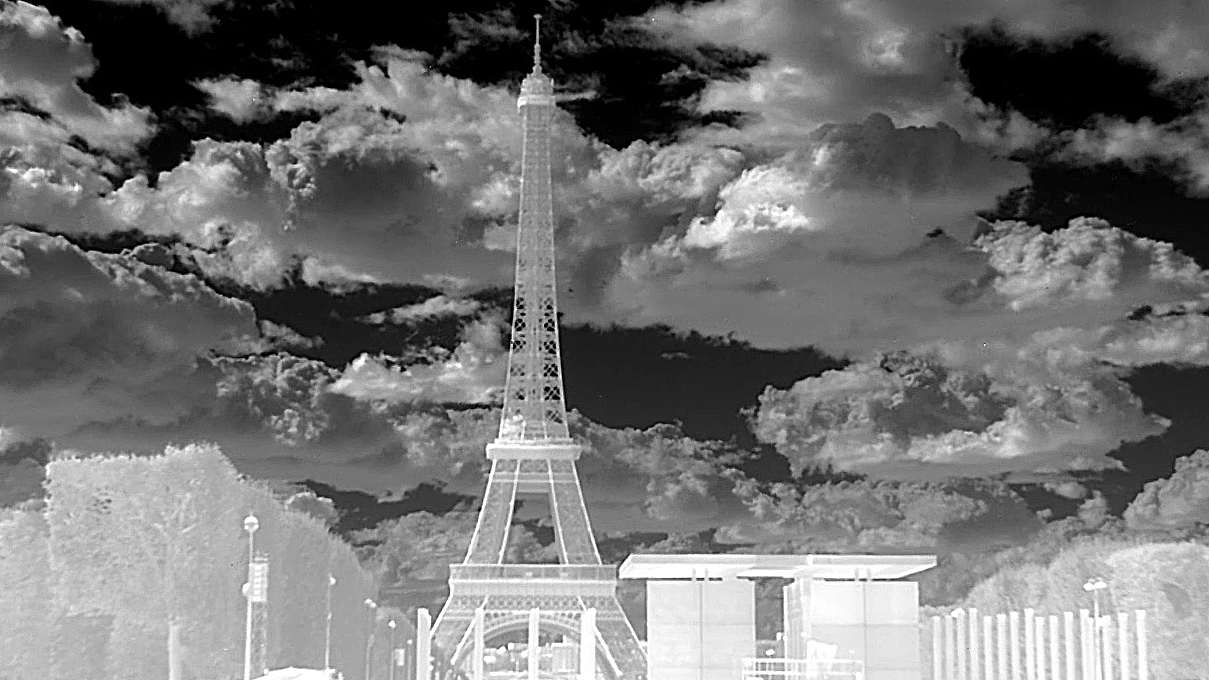 Eiffel tower in IR view